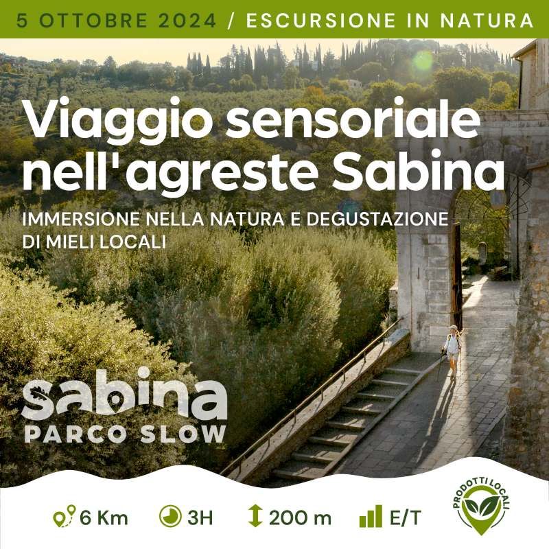 Escursione viaggio sensoriale nella Sabina agreste 5 ottobre